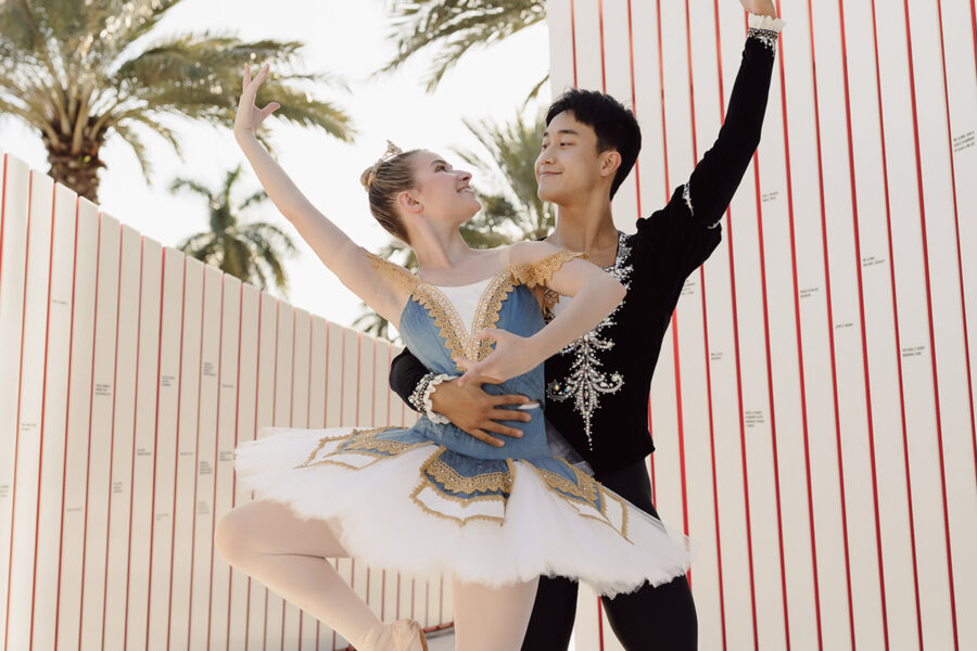 students from the dance b.f.a. program dancing ballet