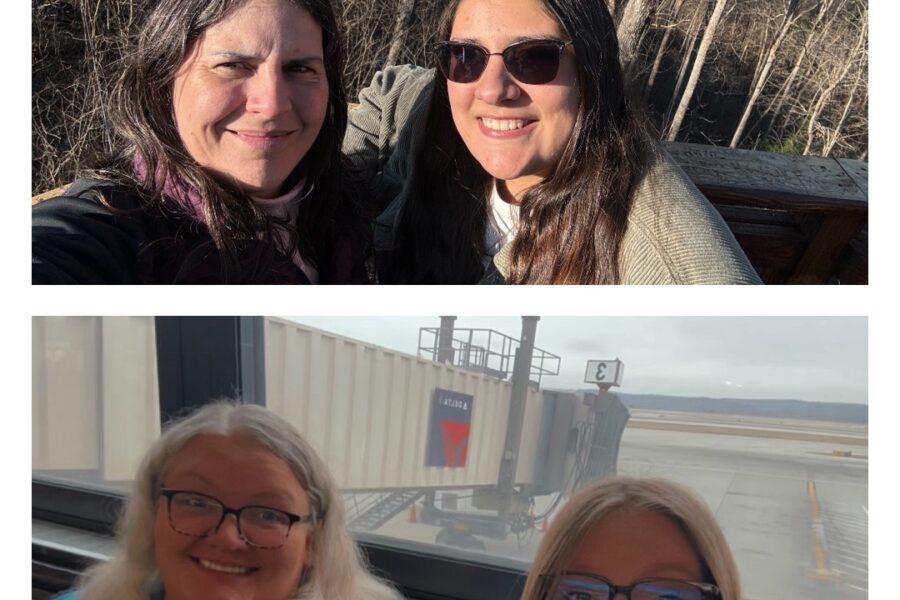 two daughters with their mothers for mother's day