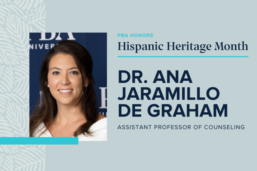 Palm Beach Atlantic University spotlights Dr. Ana Jaramillo De Graham for Hispanic Heritage Month.