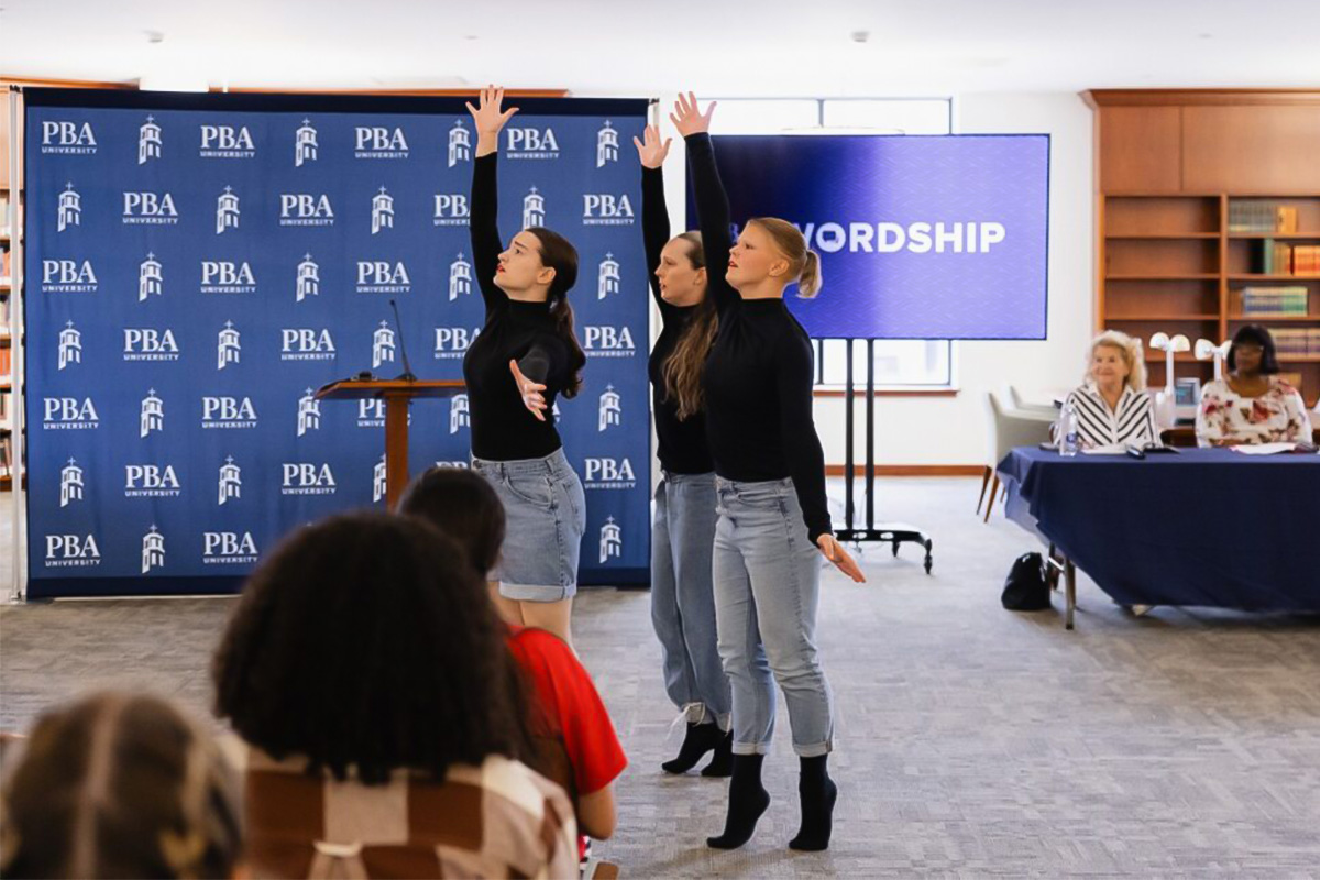 PBA students dance at grief workshop.
