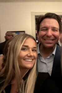 A selfie with Myah Blanchard and Governor DeSantis