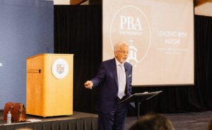 Dr. Frank Marangos instructs attendees at the Empowering Teacher Leaders Kazakhstan Educators Conference hosted by PBA.