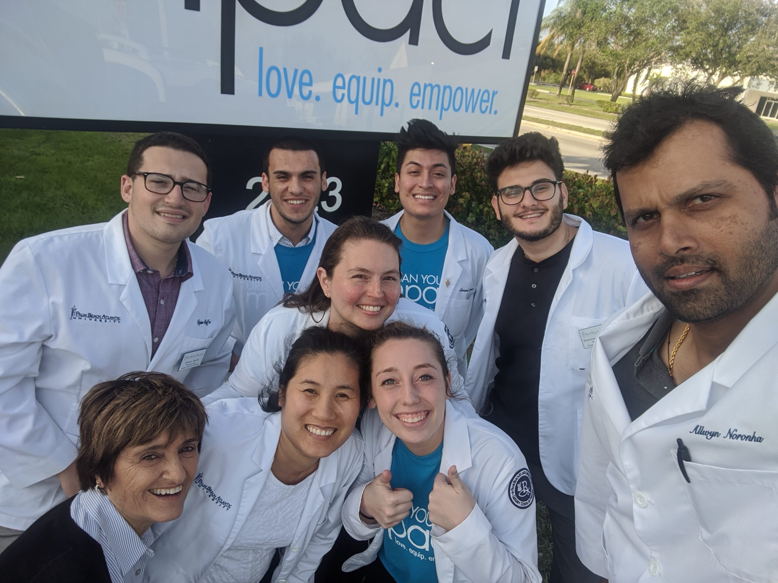 Dr. Barbara Kelly with her former students.