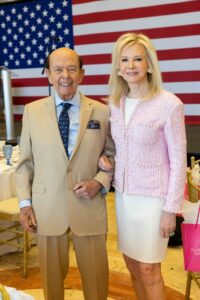 2026 Women of Distinction honoree Hilary Geary Ross with her husband.