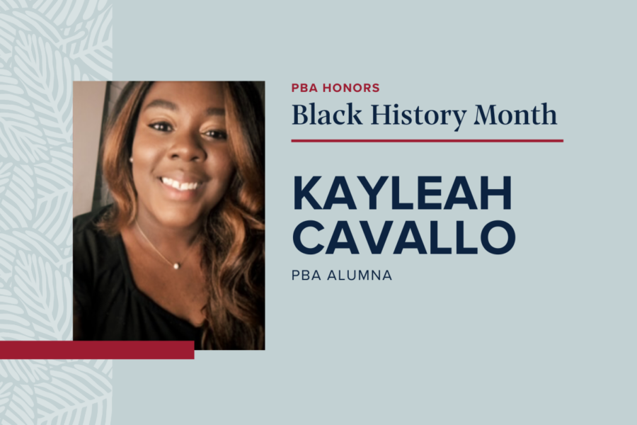 Palm Beach Atlantic University highlights alumna Kayleah Cavallo in celebration of Black History Month.