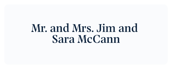 Jim and Sara McCann
