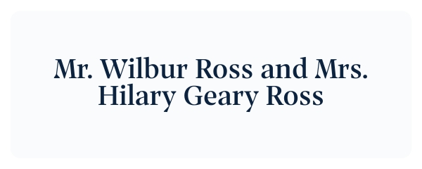Wilbur and Hilary Ross