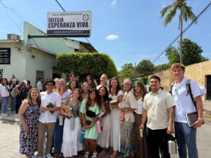Palm Beach Atlantic University students at a church in El Salvador.
