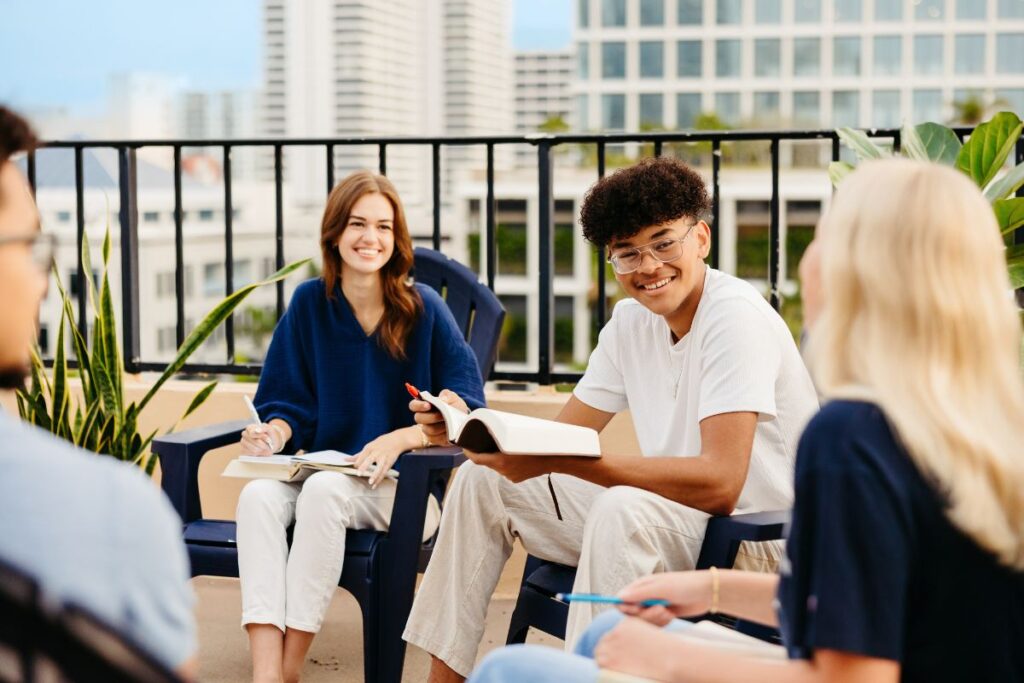 Students on a Bible Study