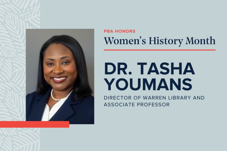 PBA Dr. Tasha Youmans in honor of Women's History Month.