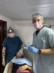 Palm Beach Atlantic University School of Education and Behavioral Studies Outstanding Graduate Thomas Myers volunteers with a medical team on a mission trip in Brazil.