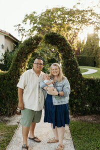 Palm Beach Atlantic University Director of Workship Nathan Chau with his family.