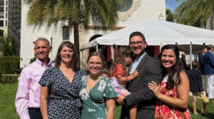 Palm Beach Atlantic University School of Ministry Dean Dr. Jonathan Grenz with his family.