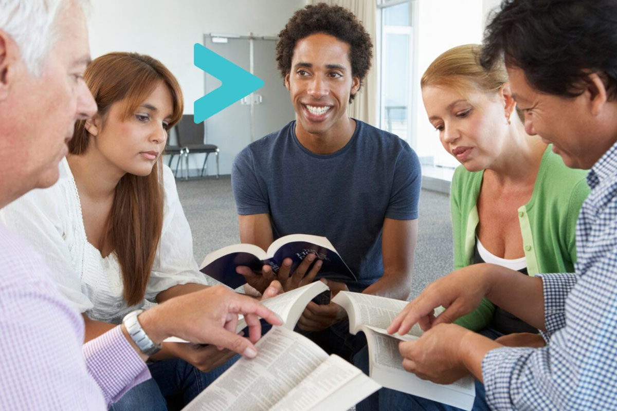 People studying the Bible together