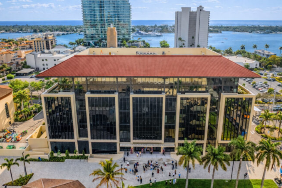View of the new Rinker Business building