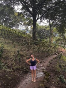 Palm Beach Atlantic University student Daniella Pacheco on a forest path in Costa Rica, where she studied abroad.