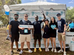 Palm Beach Atlantic University physician association students participate in Parkinson's Moving Day walk.