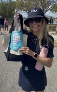 Palm Beach Atlantic University physician association student Brittni Parke participates in Parkinson's Moving Day walk.