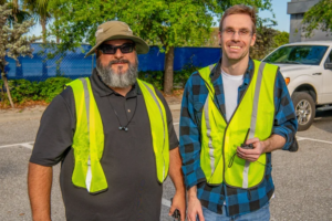 Palm Beach Atlantic University Associate Professor Wesley Bollinger (left). Photo: courtesy of Bow Down Church.